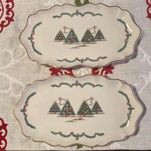 Lenox “The Joy of Christmas” Condiment Tray Set